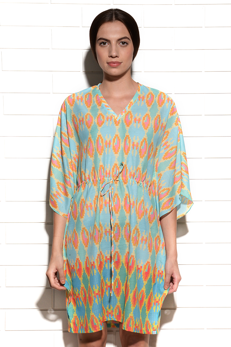 Cyan beachside kaftan